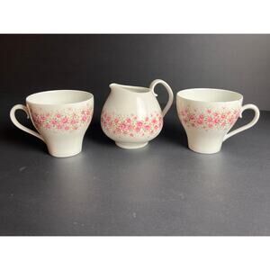Hutschenreuther Germany "Poesie" Pink Rose Porcelain 3pc Set